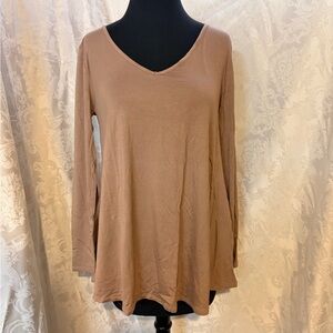 Women's Tan Long Sleeve Top